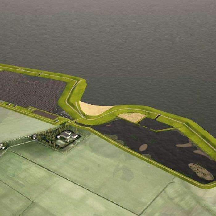 Visualisatie van de Dubbele dijken. Bron foto: https://eemsdollard2050.nl/