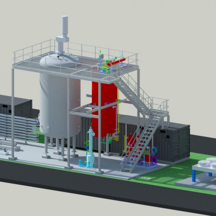 Groen-gasinstallatie