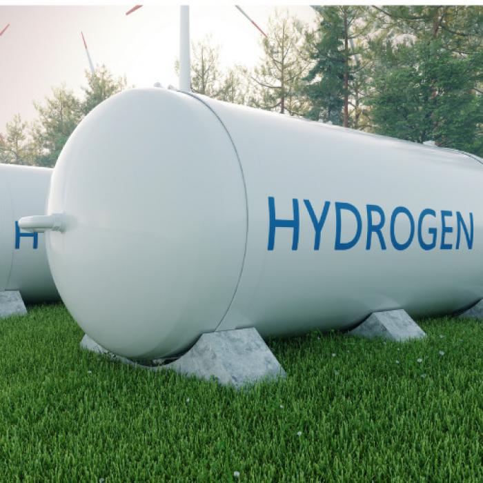 Foto van opslagtank waterstof